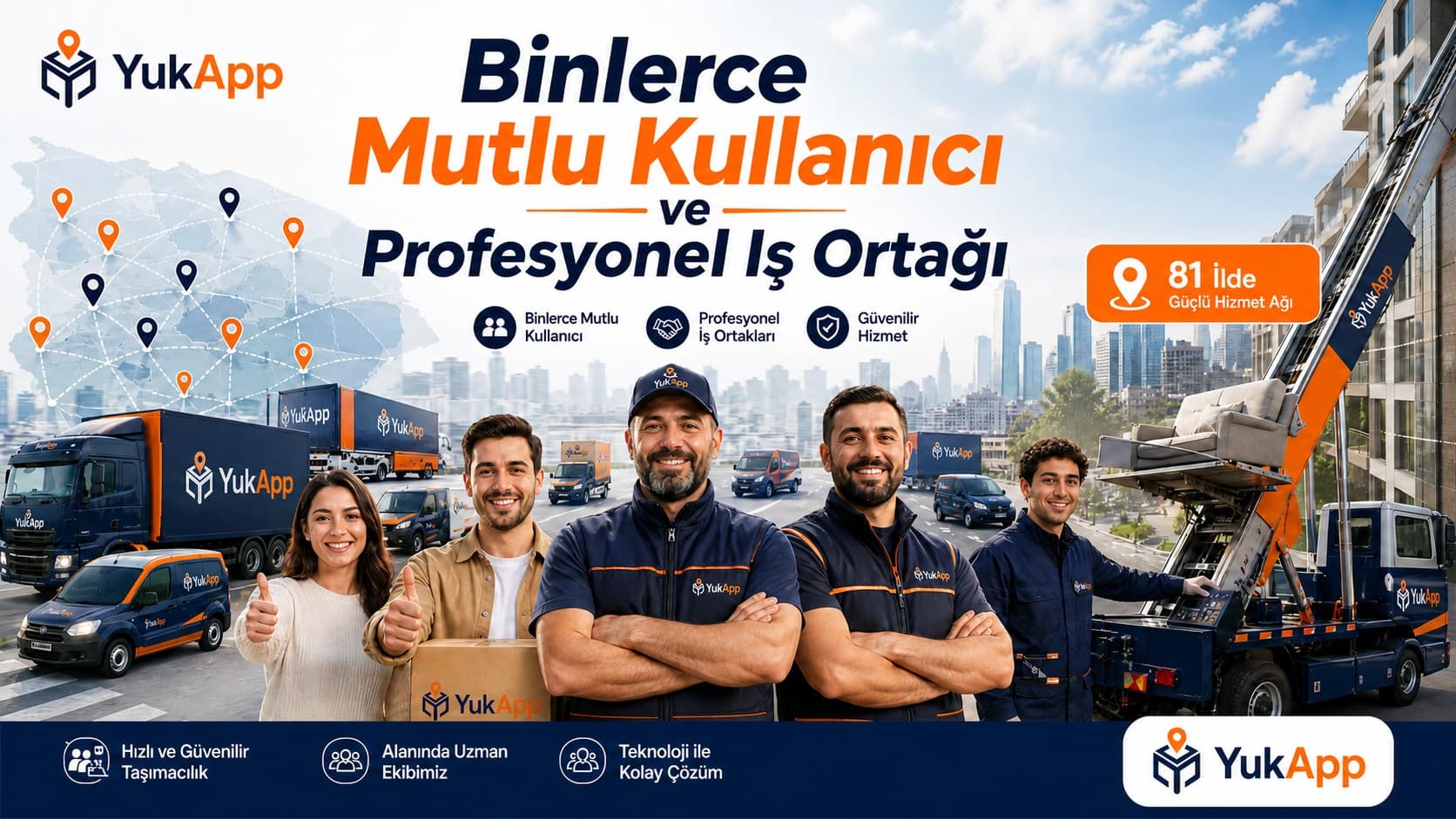 İlan ver, teklif al, güvenle taşı — YukApp 3 adımda nasıl çalışır